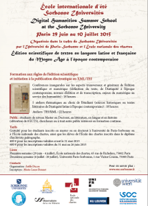école d'été - Sorbonne