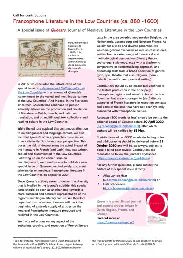 Call for contributions - Francophone Literature